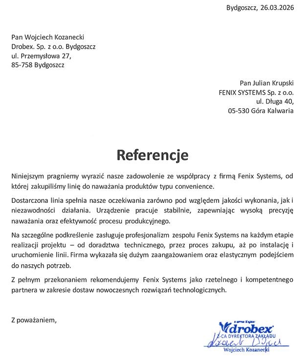Drobez referencje dla Fenix